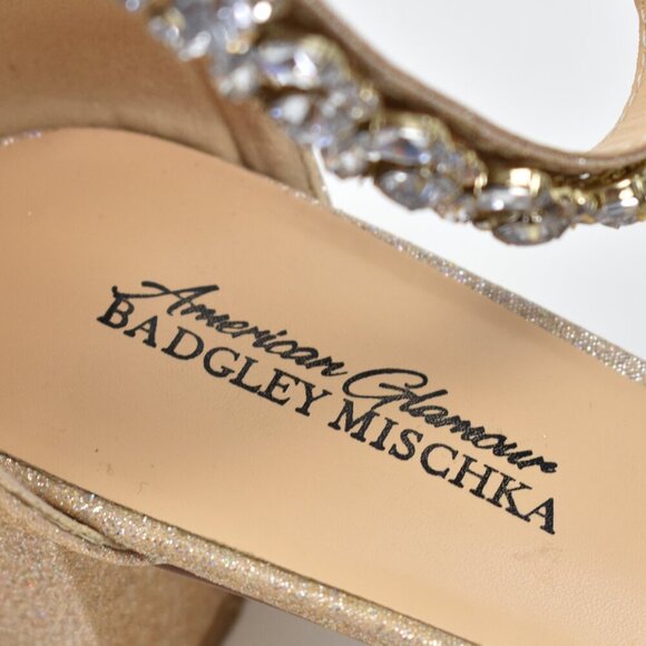Badgley Mischka American Glamour Catalina Open Toe Block Heel - 12 - Picture 13 of 15